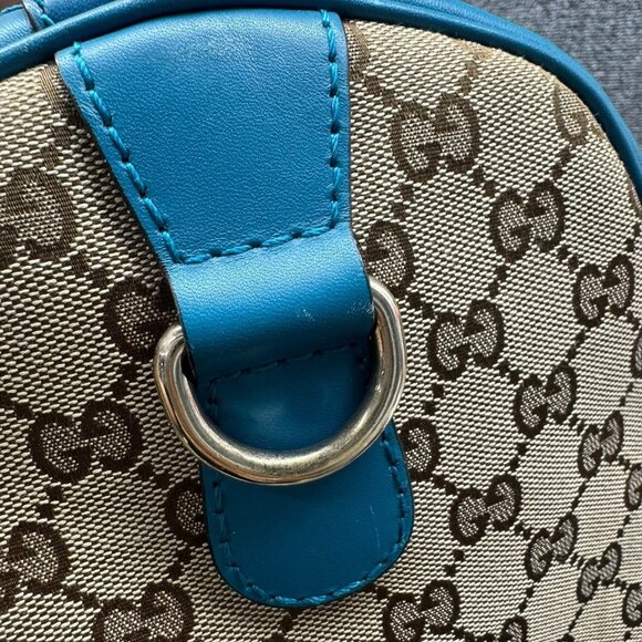 GUCCI Boston Brown Leather Satchel 588-081625 - Picture 6 of 15